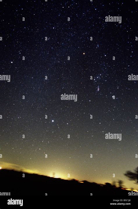 Orion constellation Sirius Orion's Belt Winter Triangle Stock Photo - Alamy