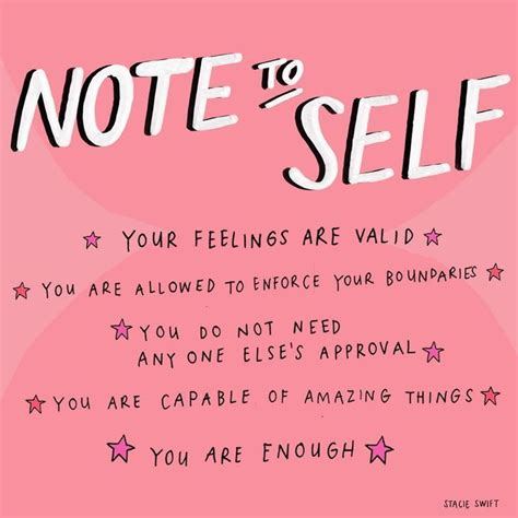 Note To Self Self Care Words To Live By Illustration And Words By