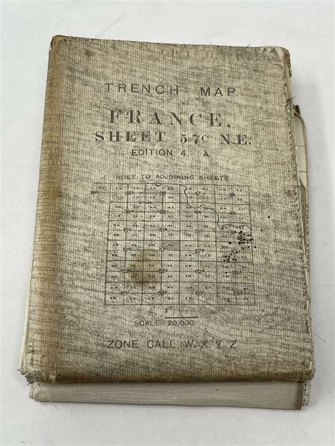 British WW1 Trench Map 57C NE Edition 4a Mouvres in Maps & charts