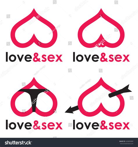 Sex Shop Logo Hearts Collection Stock Vector Royalty Free 426899989