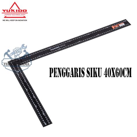 PENGGARIS SIKU L BESI PANJANG 40 CM X 60 CM PENGGARIS SIKU TUKANG HITAM