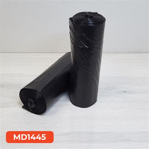 24×33 Black Trash Bags Hdpe 15 Mic Markets Depot Usa