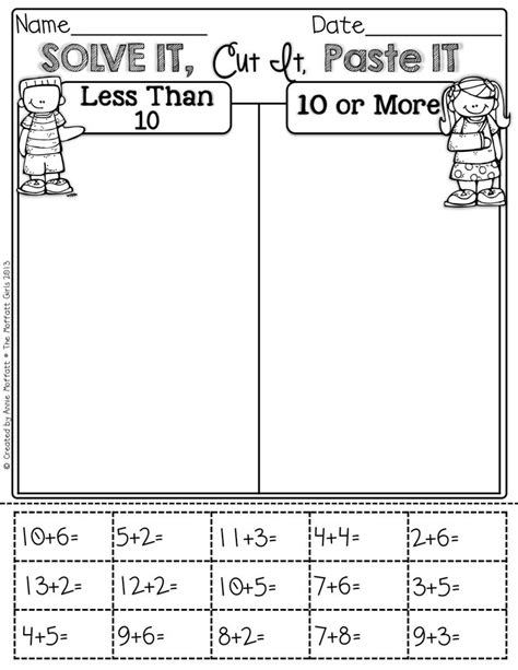 18 Best Images Of Addition Cut And Paste Worksheets Cut And Paste