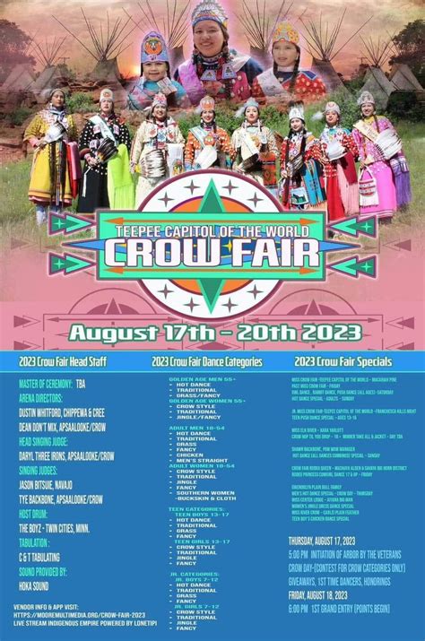 Crow Fair Pow Wow Calendar