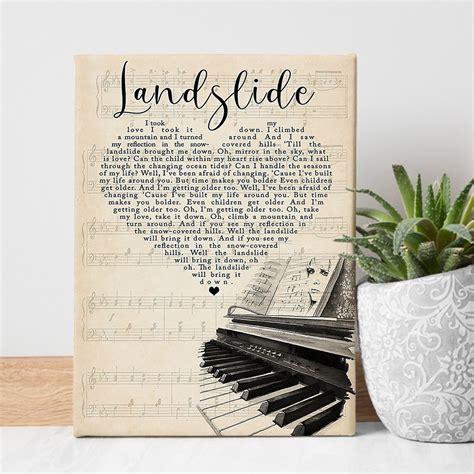 Landslide Fleetwood Mac Lyrics Song Poster Canvas Tom Mi Etsy