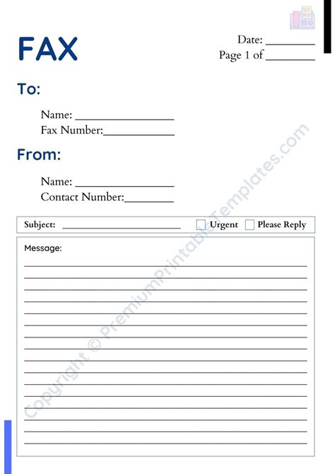 Generic Fax Cover Sheet Printable Template In Pdf And Word Pack Of 3