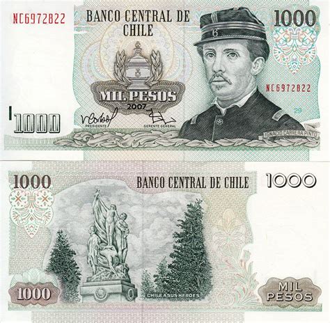 Чили Банкнота 1000 песо 2007 UNC