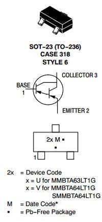 MMBTA63LT1G Datasheet PDF Darlington PNP Transistor