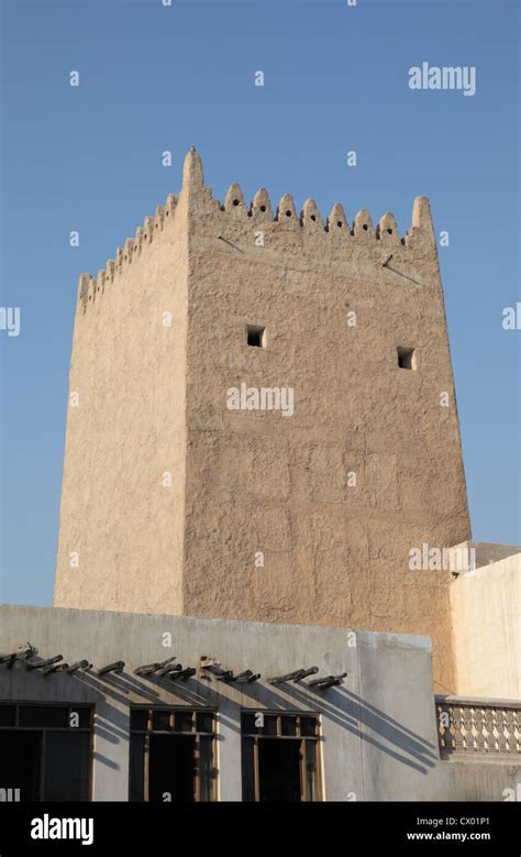 Ancient Tower In Doha Qatar Middle East Stock Photo Alamy