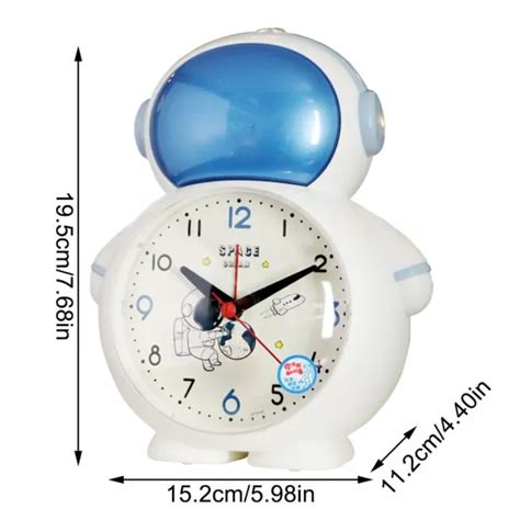 Silent Astronaut Battery Operated Quartz Alarm Clock Number Clock Home