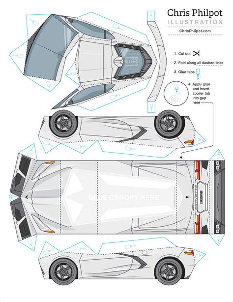 Papercraft Car Papercraft Car Tesla Cybertruck Paper Model Printable Papercrafts Printable