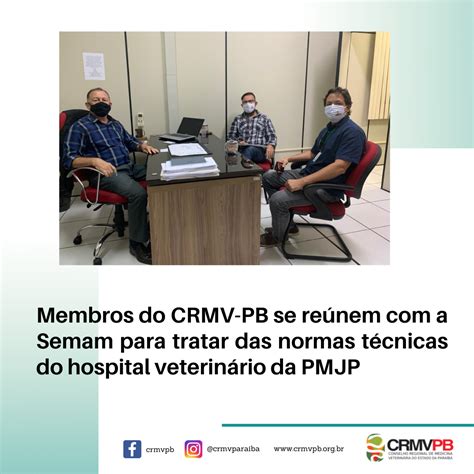 Membros do CRMV PB se reúnem a Semam para tratar das normas