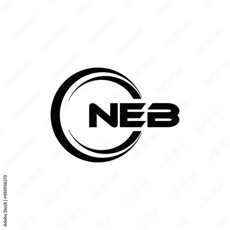 NEB letter logo design with white background in illustrator, vector ...