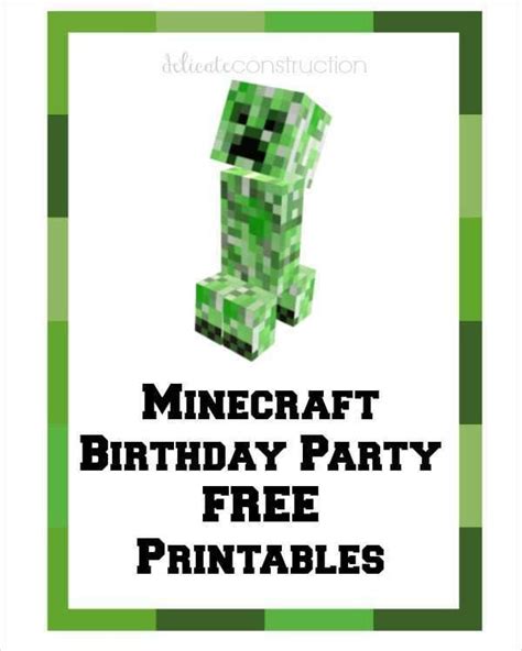 Minecraft Birthday Card Printable Printable And Enjoyable Learning