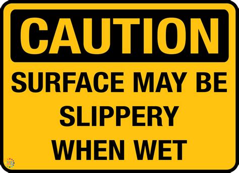 Caution Surface May Be Slippery When Wet Sign K2k Signs Australia