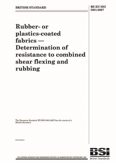 Bs En Iso Rubber Or Plastics Coated Fabrics Determination