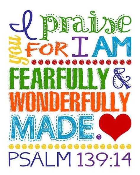 I Praise You For I Am Fearfully And Wonderfully Made Sign Psalm