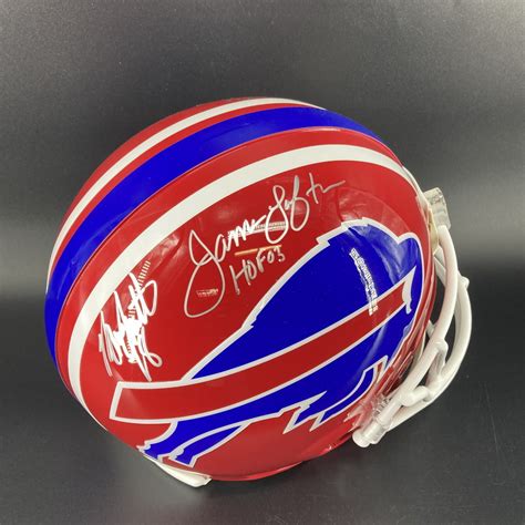 Hof Bills Multi Signed Proline Helmet Signed By Bruce Smith James