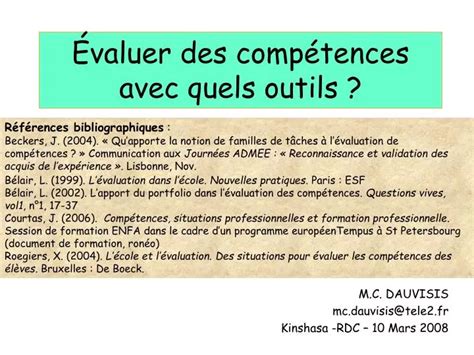 PPT Évaluer des compétences avec quels outils PowerPoint