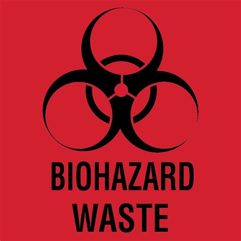 Biohazard Waste Safety Labels (6x6)