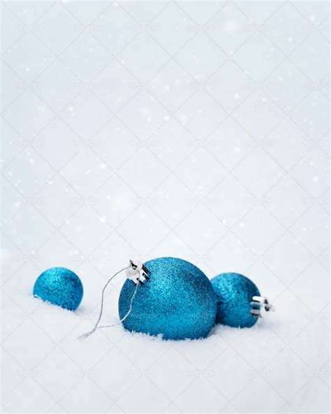 Blue Christmas Baubles - Stock Photos | Motion Array