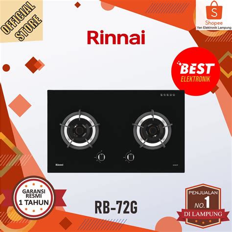 Jual Kompor Tanam Rinnai Rb G Black Tungku Cm Garansi Resmi