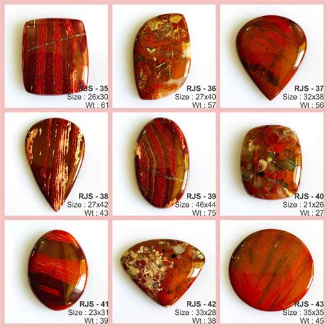 Aaahigh Quality Natural RED JASPER Gemstone Red Jasper Cabochon Loose