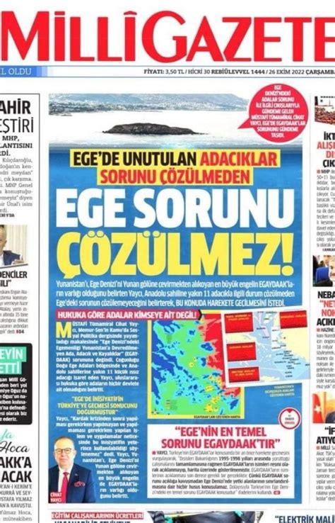 TÜRK DEGS TURK MAGS on Twitter Bugünkü Milli Gazete manşeti