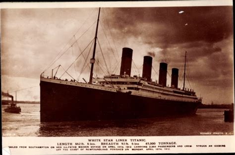 Ansichtskarte Postkarte Steamer Titanic Dampfschiff Akpool De