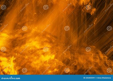 Abstract Fiery Background Fire Flames On Black Background Stock Image