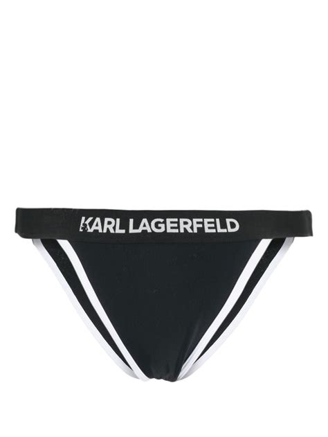 Karl Lagerfeld Karl Logo Bikini Bottoms In Black ModeSens