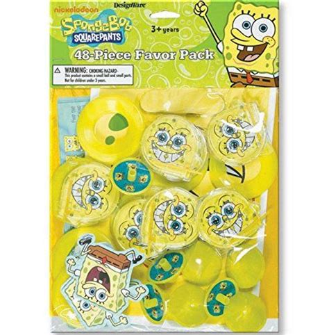 Sponge Bob Squarepants Birthday Party Supplies 48pc Mega Value Favor