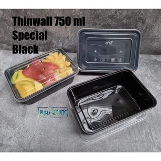 Jual Thinwall 750 Ml Warna Box Plastik 750ml Warna Thinwall Warna Black