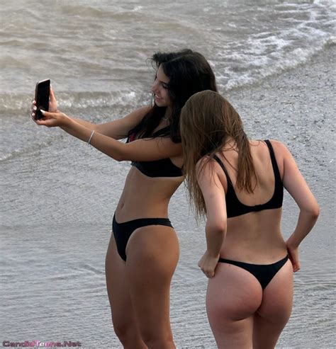 Two Sexy Bikini Girls On Beach Candids Candid Teens