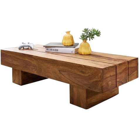 Finebuy Table Basse Bois Massif Sheesham Table De Salon X X