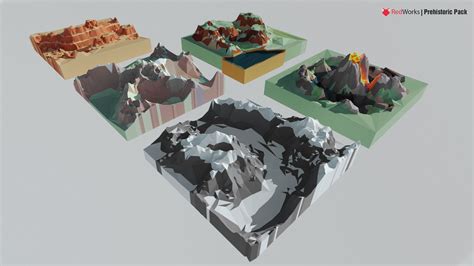 Concept Work For Terrains Of Low Poly Prehistoric Pack The New