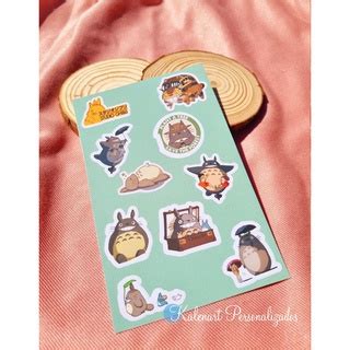 Stickers Adesivos Studio Ghibli Cartela 10 Unidades Shopee Brasil