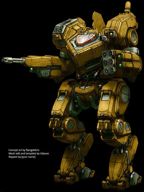 Mwo Huntsman Repaint Template By Odanan On Deviantart