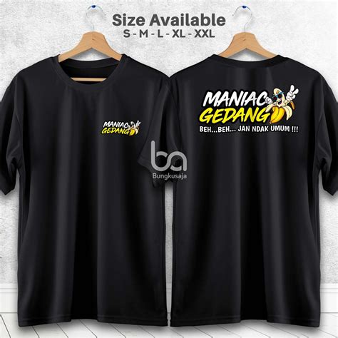 Jual Kaos Maniac Gedang Beh Beh Jan Ndak Umum Baju Petani Pisang Tshirt