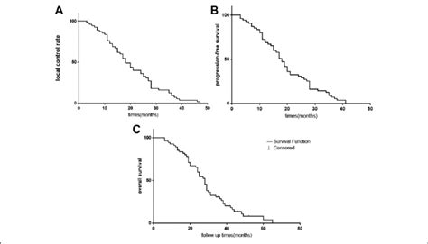 Survival Evaluation Of Lc Pfs And Os A Kaplan Meier Plot Of