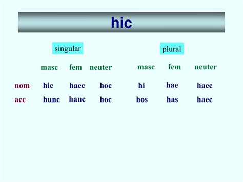 Ppt Hic Haec Hoc Powerpoint Presentation Free Download Id3565251