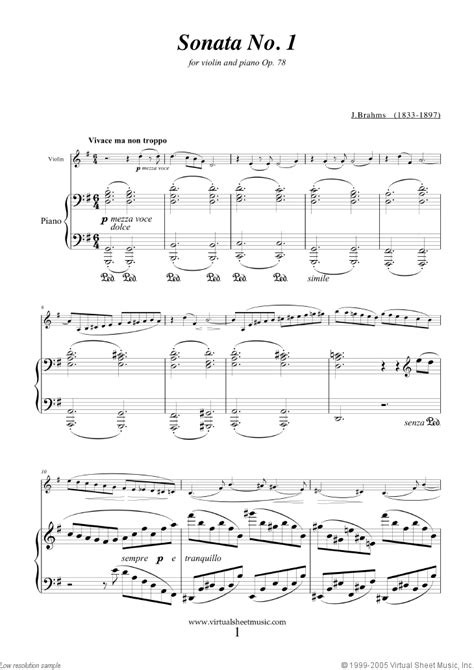 Brahms Violin Sonatas No 1 3 Sheet Music For Violin And Piano