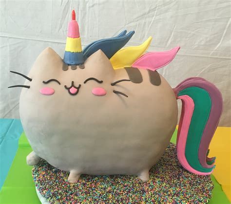 Rainbow Unicorn Pusheen Cake — Do It Myself!