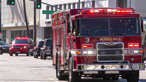 Beverly Hills Fire Dept Engine 3 Battalion 1 Truck 4 Engine 5