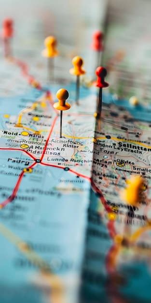 Travel Destination Map Premium Ai Generated Image