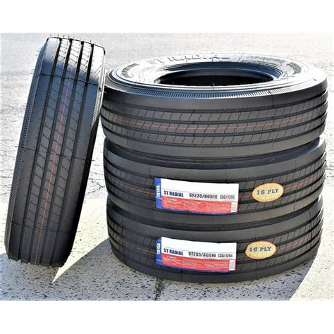 Set Of 4 Four Transeagle All Steel St Radial St 23580r16 Load H 16 Ply Trailer Tires