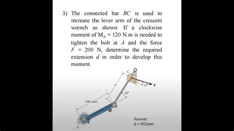 The Connected Bar BC Is Used To Increase The Lever Arm Of The Crescent