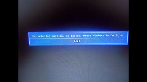 How To Fix The Selected Boot Device Failed Error Youtube