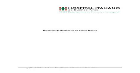 Residencia de clínica médica hospitalitaliano org ar Elaborar e