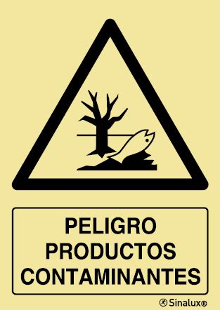 Se Al De Peligro Con El Pictograma Y Texto De Productos Contaminantes